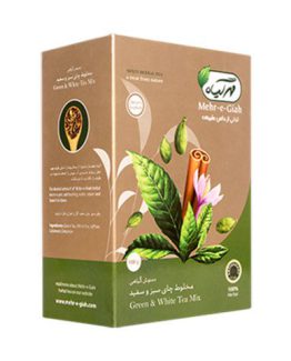 دمنوش پاکتی چای سبز و سفید مهرگیاه