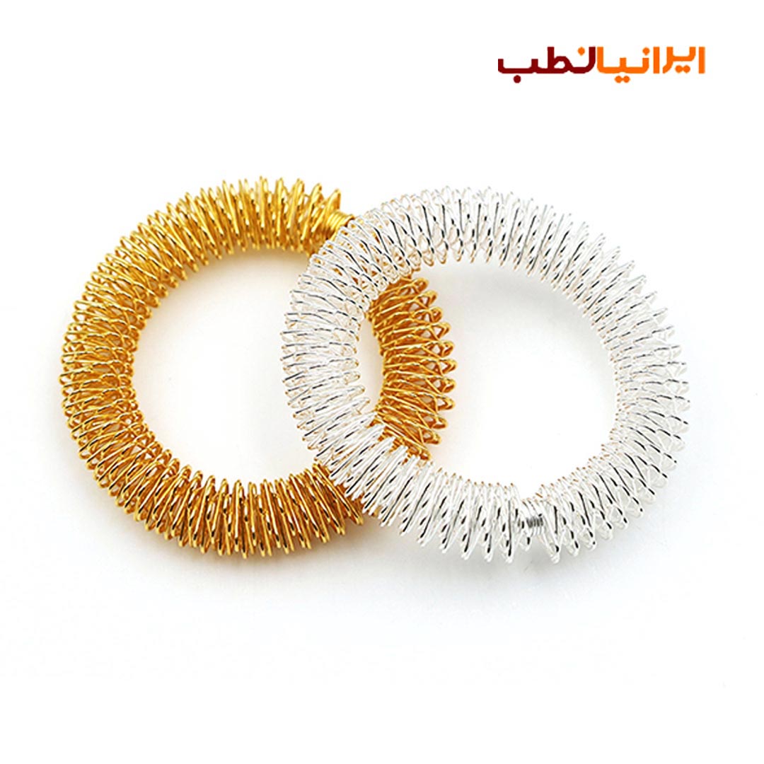 رینگ ماساژ مچ طلایی و نقره ای