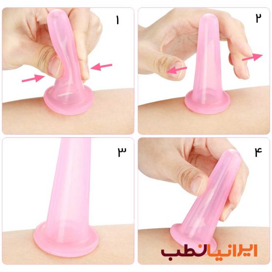 کاپ سیلیکونی بادکش صورت و بدن (۴ عددی)