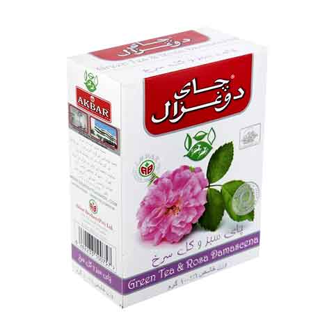 چای سبز و گل سرخ دوغزال