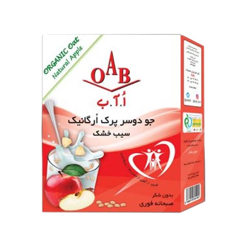 جو دو سر پرک ارگانیک و سیب خشک OAB