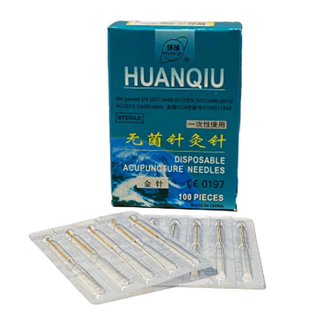 سوزن طب سوزنی هوانکیو ۳۰×۰٫۱۸ صد عددی دسته پلاستیکی ( Huan-Qiu )