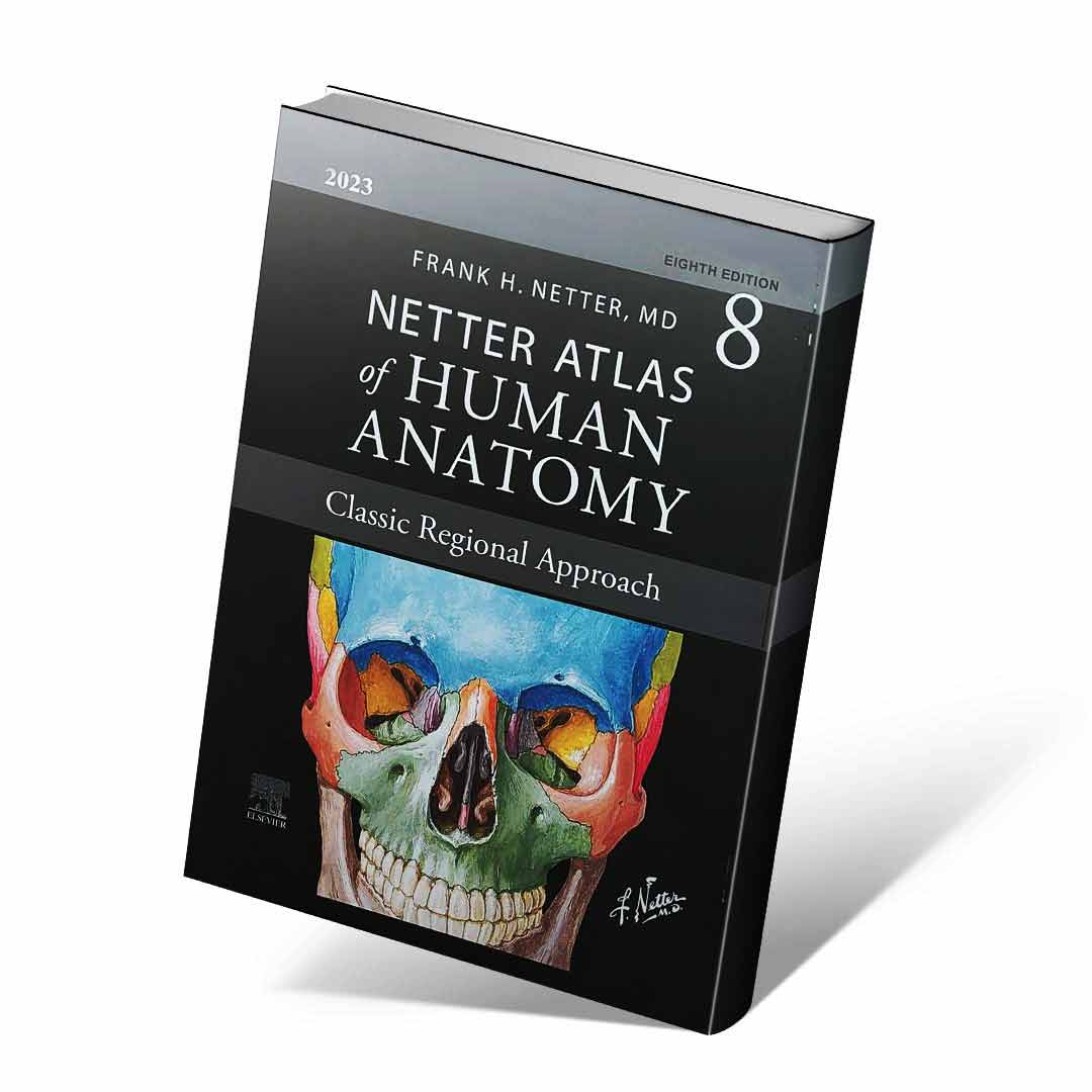 اطلس آناتومی نتر Atlas Of Human Anatomy Netter 2023 کاغذ تحریر همراه با CD