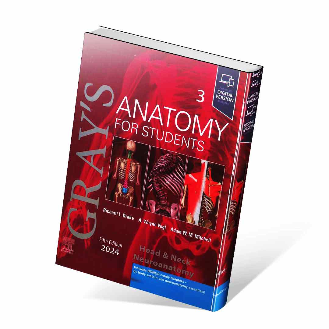 آناتومی گری ۲۰۲۴ جلد سوم سر و گردن و نوروآناتومی زبان اصلی Gray's Anatomy for Students vol 3 (5th edition) 2024